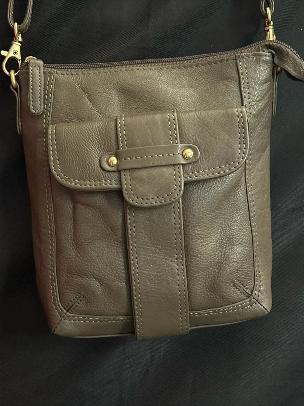 Great American Leatherworks Cowhide Leather Crossbody Bag